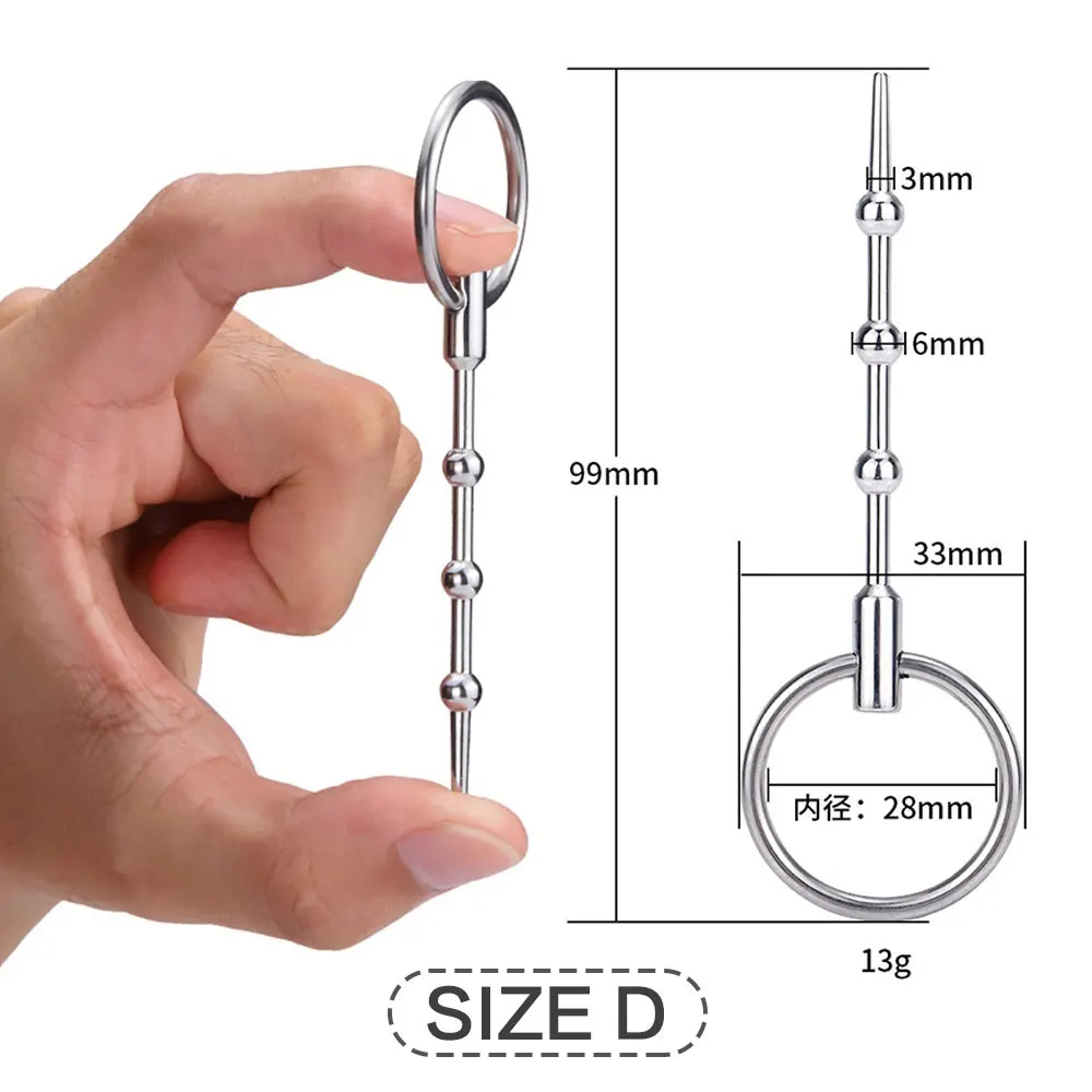WAKEWAY Stainless Solid Urethral Sounds Urethral Sounding Plug For Men Beginner