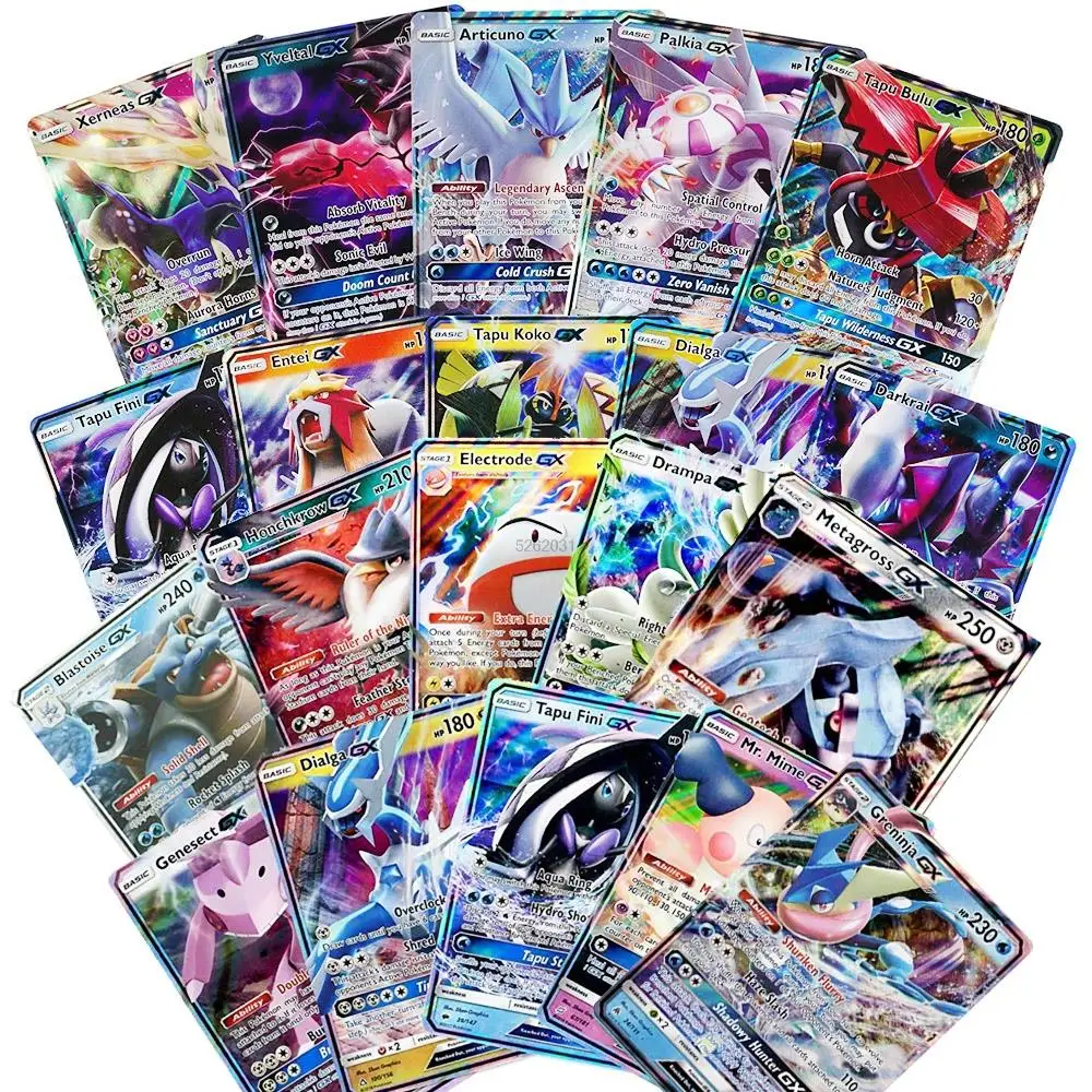 200 шт Pokemoning GX карта сияющая Такара TOMY карты игра битва Carte торговля детская игрушка