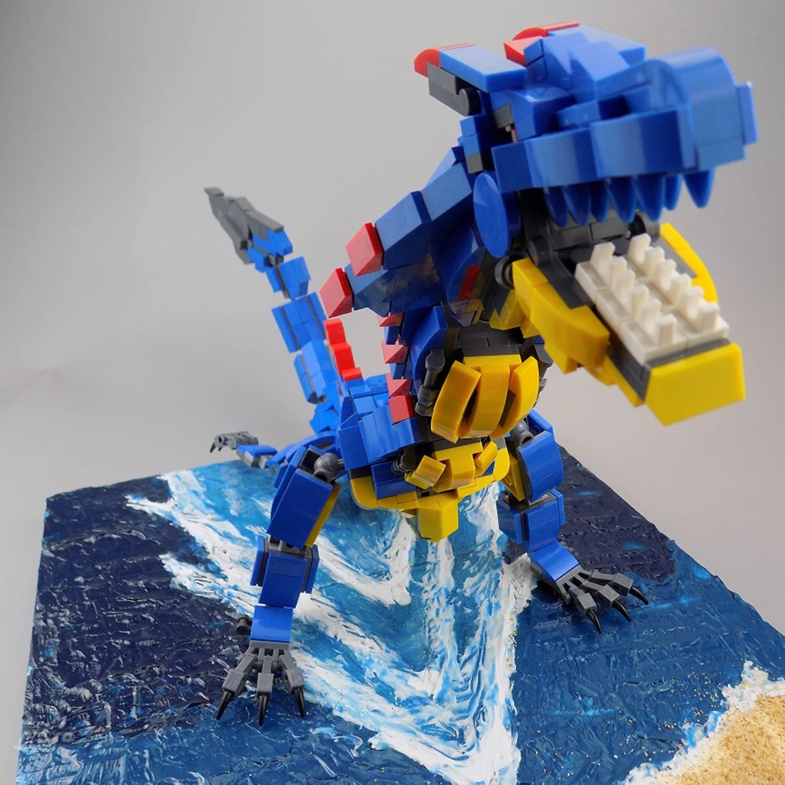 891 шт. MOC гигантский Монстр морской дракон модель сборки маленькая частица строительные блоки обучающая игрушка набор строительство и строительство