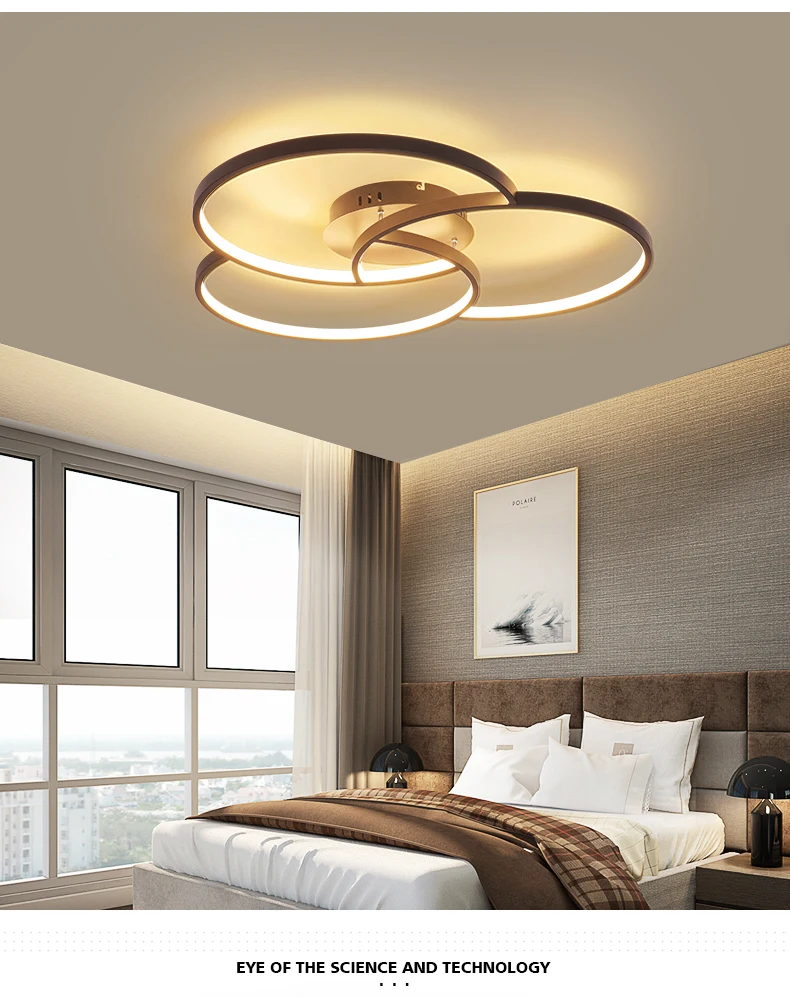 LED,светодиодная Люстра для гостиной, спальни, алюминиевый корпус, светильник дистанционное управление быстра 50%скидка