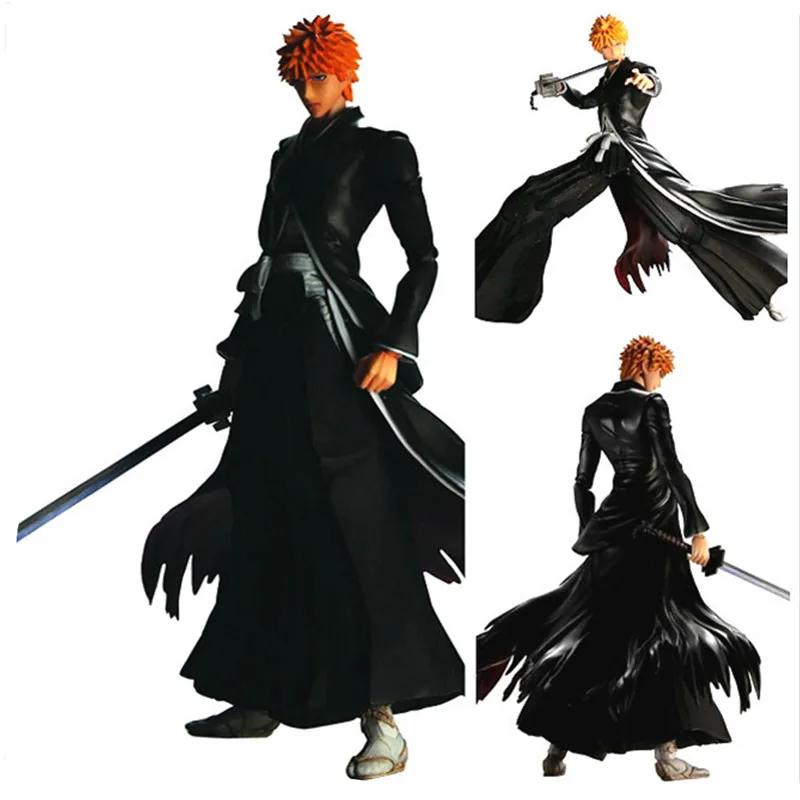 25 см аниме Bleach Play Arts PA Bleach Kai Kurosaki Ichigo ПВХ подвижная фигурка Коллекция Модель игрушки A197