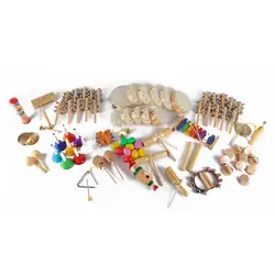 Набор музыкальных инструментов Orff, 62 штуки, детский музыкальный инструмент, игрушка, набор музыкальных инструментов, игрушка для детского