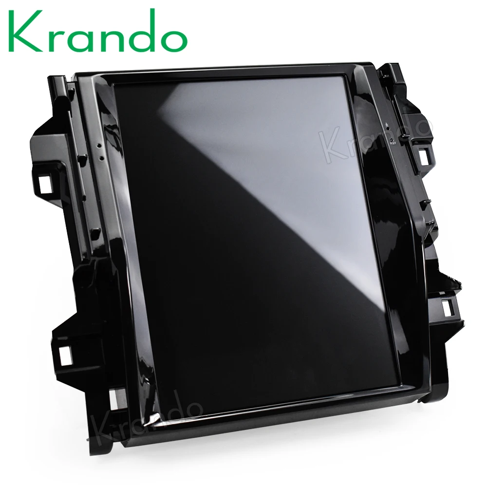 Best Krando Android 7.1 12.1" Tesla Vertical touch screen car dvd radio player for Toyota Fortuner 2016+ navigation system bluetooth 3