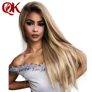 

QueenKing hair Full Lace 150% Density Lemi Color T4/27/613 Ombre Color Winter Wigs Silky Straight 100% Brazilian Human Remy Hair