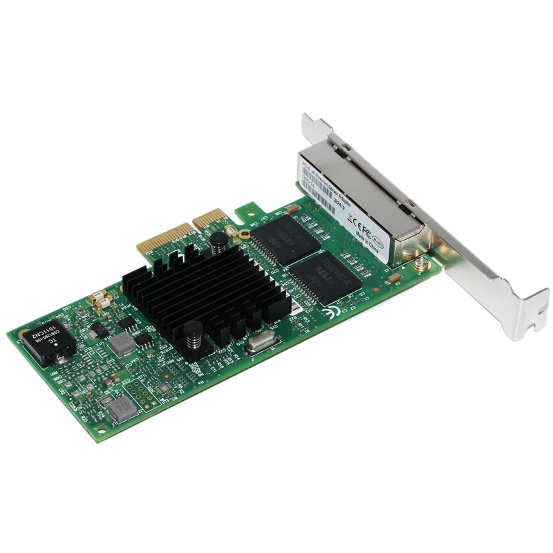 Сетевая карта PCI-Express PCIe X4 четыре Gigabit порта RJ45 серверный ...