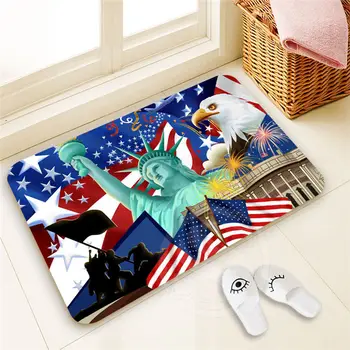 

Hot Sale Custom Statue of Liberty Doormat Home Decor 100% Polyester Pattern Door mat Floor Mat foot pad SQ00722-@H0692