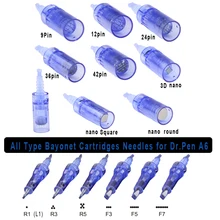 Сменные штыковые картриджи иглы для ULTIMA A6 MYM Electric Dr. Pen Derma Microblading иглы Micro Stamp Needling Dermopen