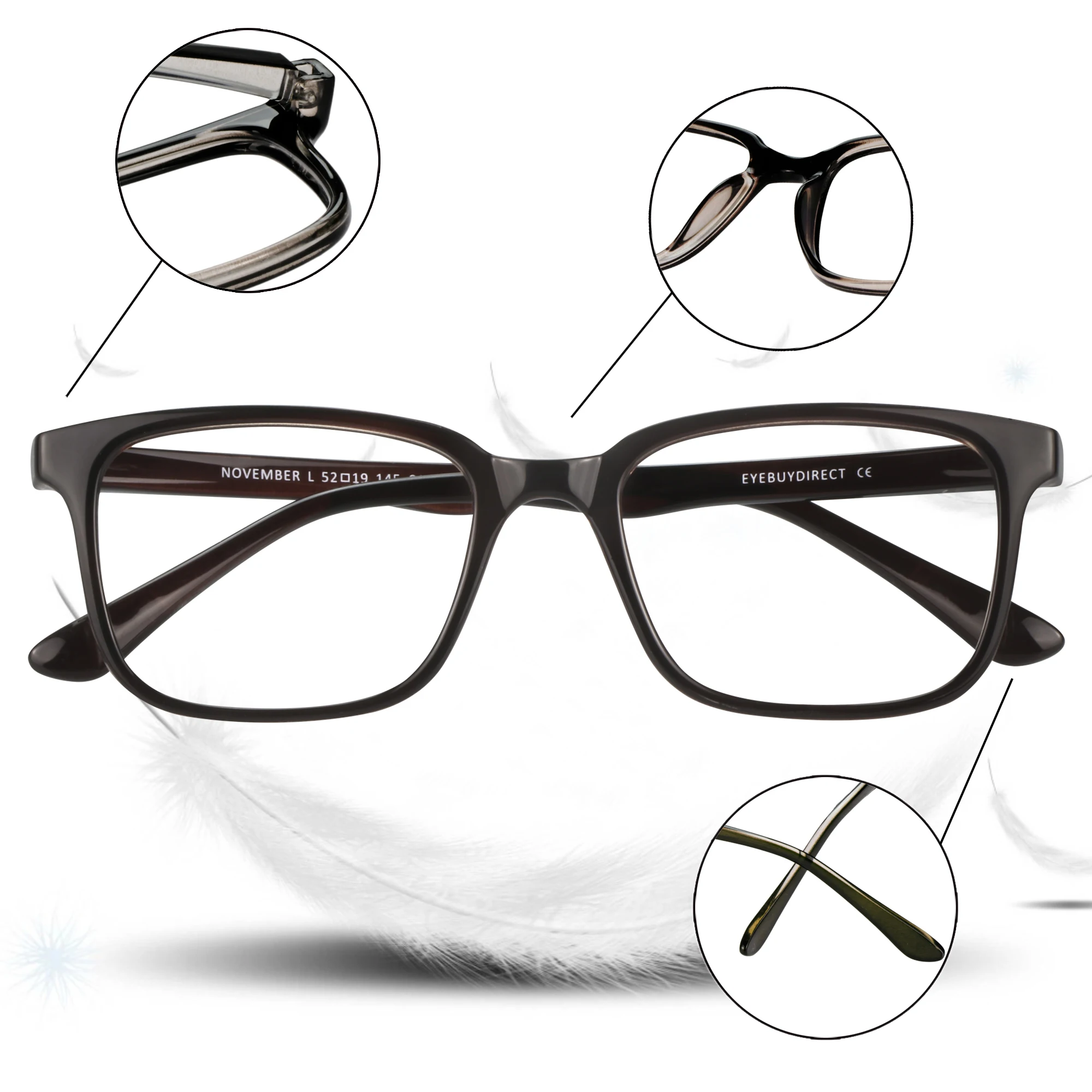 WANXIN Anti-Blue Glasses, Glass Lens Reading Glasses,Transparent Lens,Reduce Headaches&Eyestrain