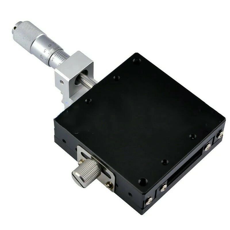 

X Axis 60 x 60mm Optical Displacement Platform High Precision Micrometer Height Adjustable Sliding Stage Sliding Table LGX60-C