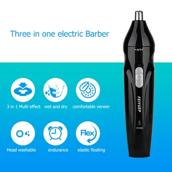 

Professional Trimmer 3 in 1 Nose Hair USB Rechargeable Beard Shaver Hair Cutter for Outdoor Travelling Decoration