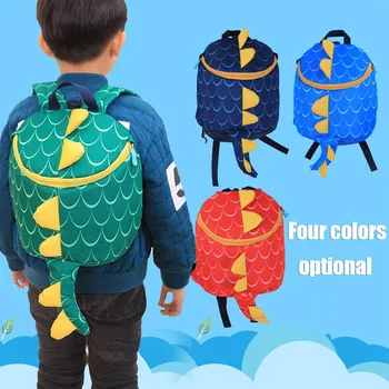 

Children Cartoon Dinosaur Backpacks Safety Harness Adjustable Package Prevent Kid Lost School Dinosaur Bag Dropship New