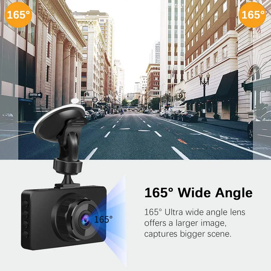 Dash Cam Двойной объектив Видеорегистраторы для автомобилей Камера Full HD 1080P видео регистратор парковка Регистраторы 3 дюймов ЖК-дисплей Передний+ задний Ночное видение