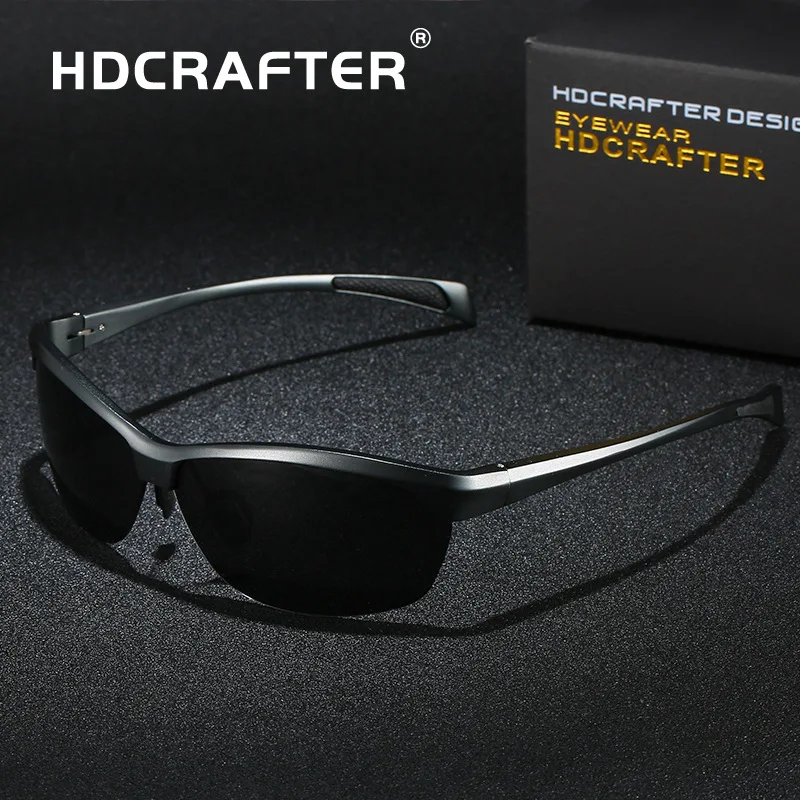 HDCRAFTER алюминиево-магниевые мужские солнцезащитные очки, поляризованные мужские зеркальные очки с покрытием, мужские очки, аксессуары для мужчин L015
