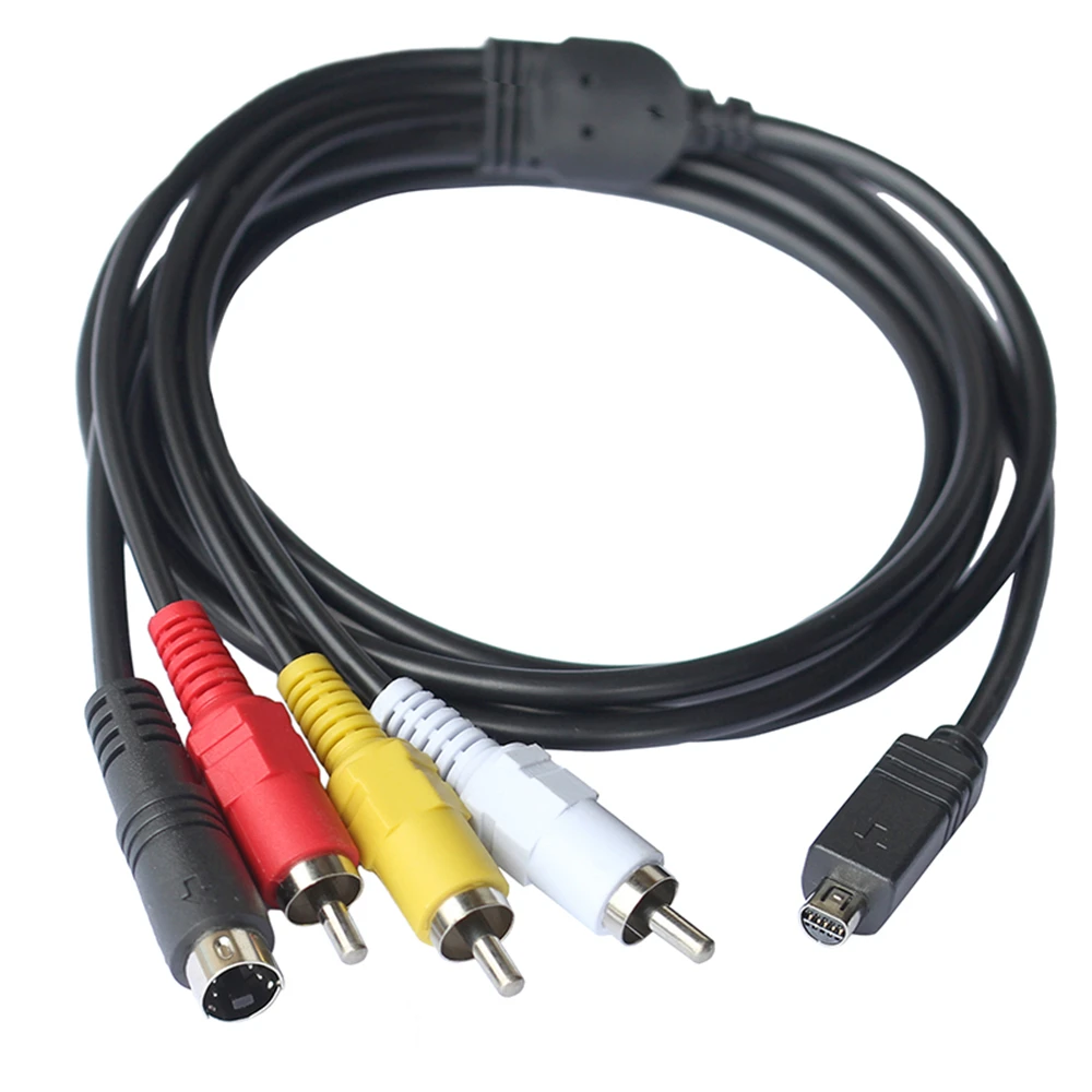 Multihead AV Cable For Sony Handycam Camcorder Digital Camera VMC-15FS A / V Lead Cable 10-Pin DVI DV Connector 3 RCA S-Video