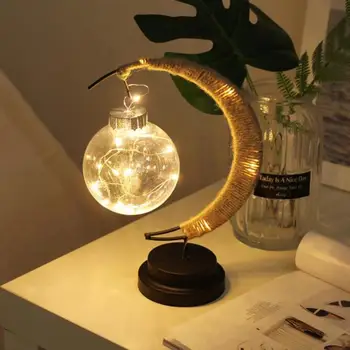 

LED Table Lamps Retro Black Geometric Wire Industrial LED Light Bulb Table Lamps Bed Side Battery Table Lamp