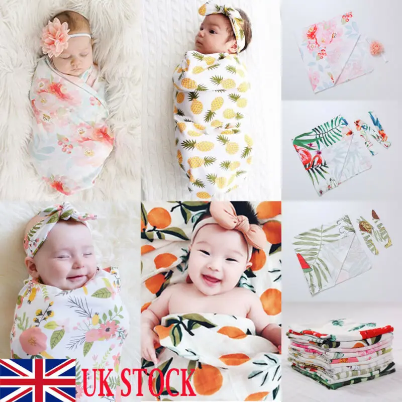 

Fashion Newborn Cute Swaddle Blanket Baby Boys Girls Sleeping Bag Wrap Headband Cloth