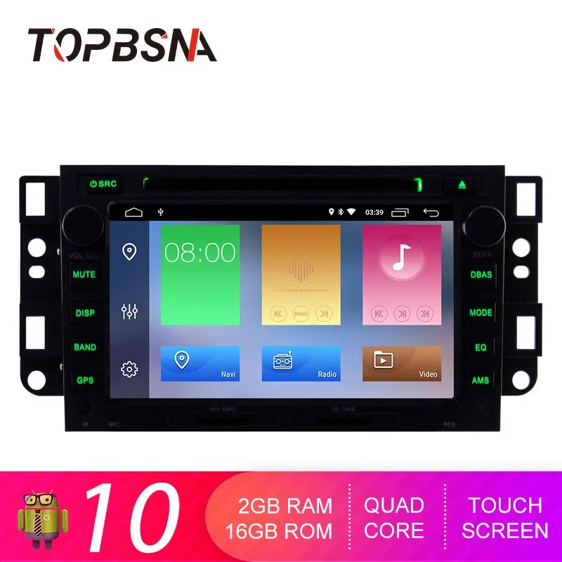 Автомобильный DVD-плеер TOPBSNA 2 Din Android 10 для Chevrolet Epica Captiva Lova Aveo Spark Optra Holden WIFI GPS