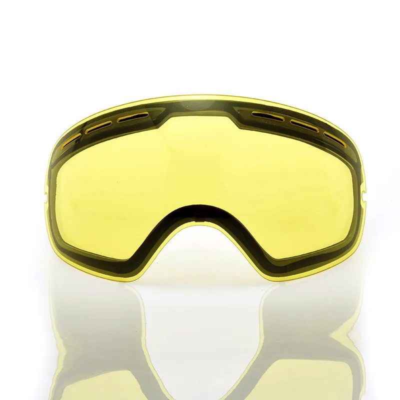 AFS-0031 Yellow Night Vision lens Original Ski Goggles Lens Anti-fog Big Spherical Ski Glasses Snow Goggles Eyewear Lenses 3100 - Цвет: Yellow Night Vision