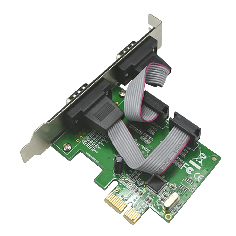 RS232 PCI-E последовательный порт расширения карты добавить на прочный плата адаптер высокоскоростной мини 9 Pin Черный конвертировать с диском WCH382L