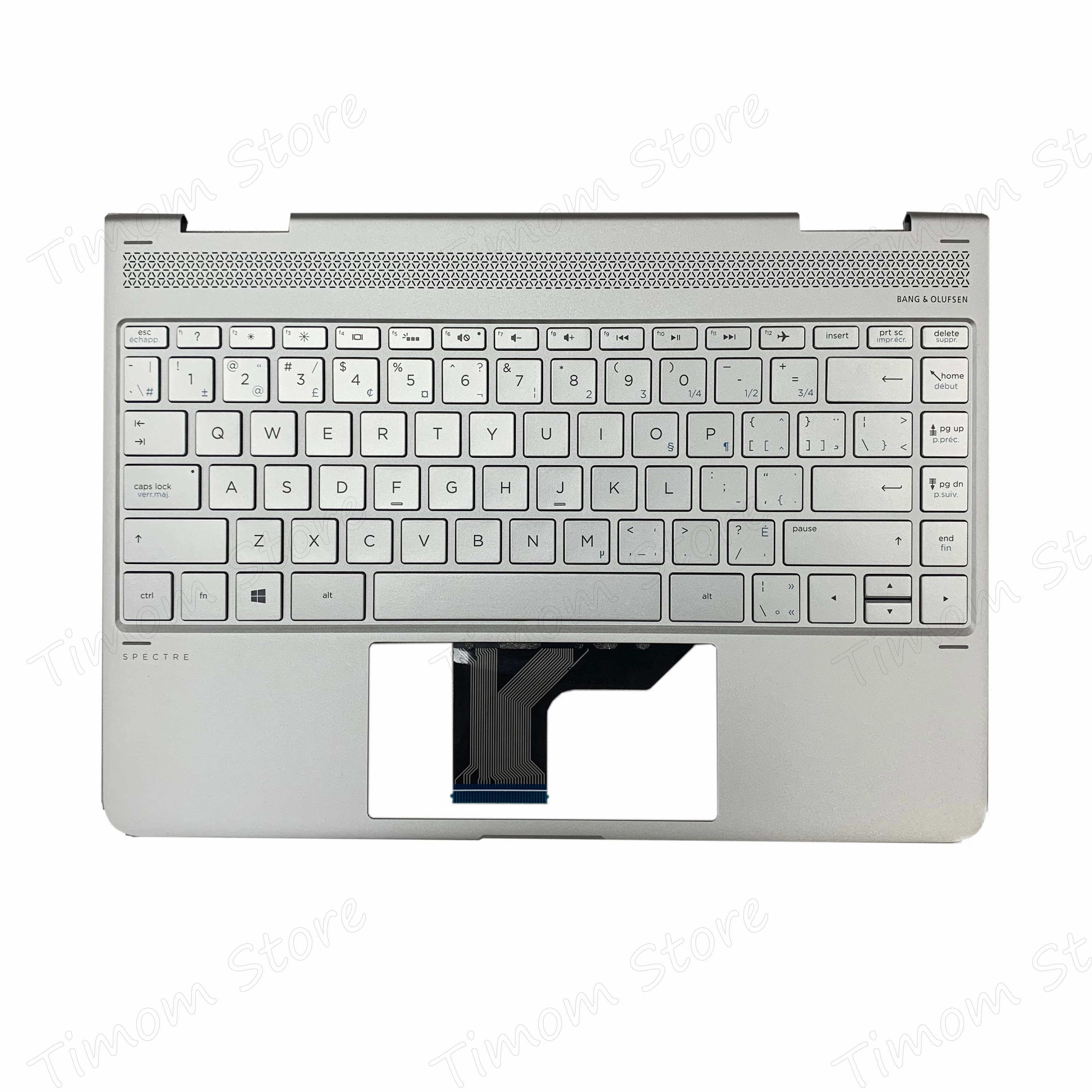 918027 DB1 001 для HP Spectre X360 13 вт AC оригинальный корпус C серебристый + Подсветка VER: EN/FR