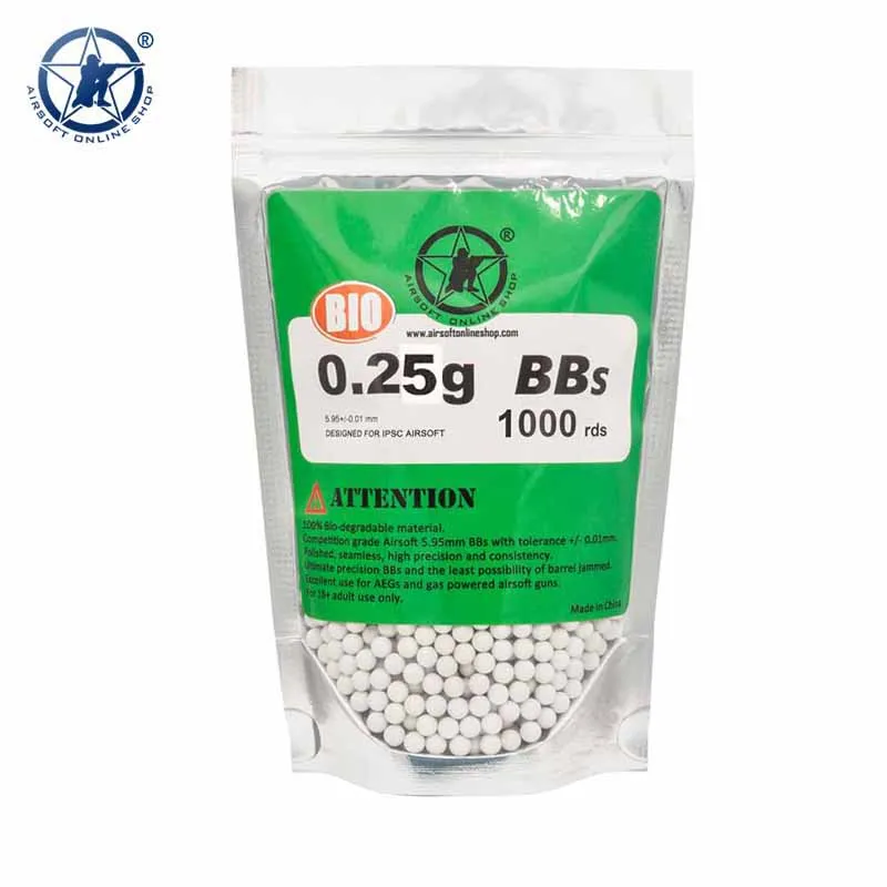 AOLS BIO AEG BBs Bullets 1000pcs 0.2/0.25/0.28/0.32g High Quality Biodegradable Description Image.This Product Can Be Found With The Tag Names 0 25 g paintball, 1000 paintballs, Paintball balls bb, Paintball bbs bullets, Paintballs paintball bullets