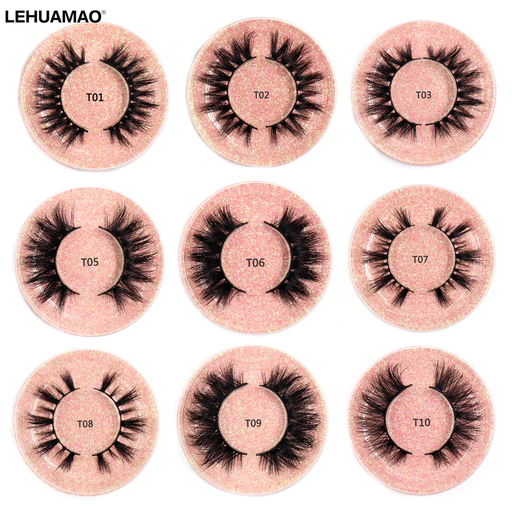 

LEHUAMAO Eyelashes Mink Lashes Cruelty free Luxury handmade 3D Mink Eyelash Extension Makeup Natural long EyeLashes Fluffy Lash