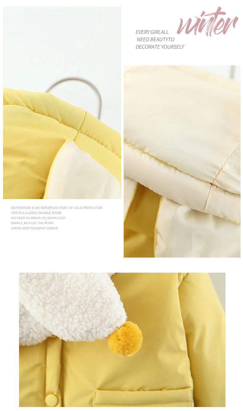 Wholesale Winter Girls Cotton-padded Jacket Children's Clothing
