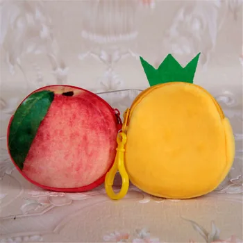 

Mini 3D Fruit Coin Purse Fashion Women Money Bag Mini Handbag Key Bag Female Zipper Small Wallet Girls Change Purse 7 Types