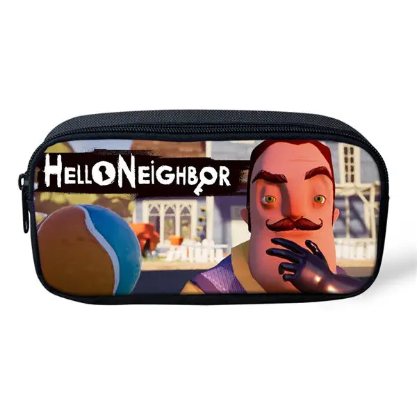 ELVISWORDS детский школьный рюкзак Hello Neighbor с печатным рисунком школьные сумки для книг с персонажами из мультфильмов для маленьких животных, комплект одежды из 3 предметов студенческие сумки - Цвет: CDWX787K
