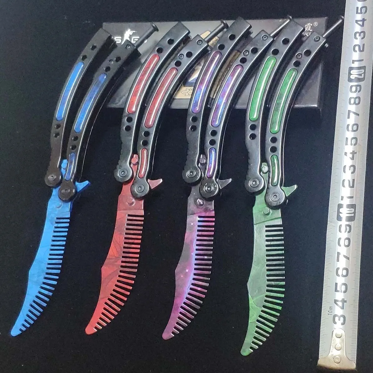 1 Canivete Butterfly Karambit Cs Go Trava De Mola Cores