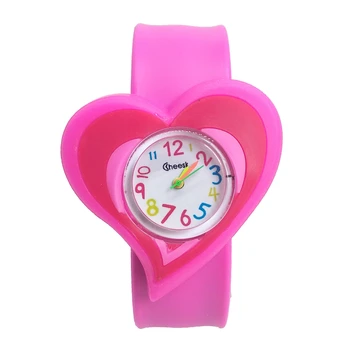 

Soft Silicone love heart type Watches Children Kid Quartz Watch Sport Casual Bendable Rubber Strap Watch for Girls Boys Gift