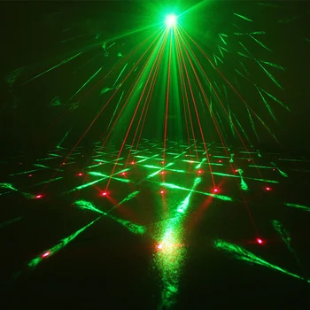 

LED Laser Stage Lighting Effect Mini Laser Projector Disco Party Lights Red Green DJ DMX Holiday KTV Show Sound Control Luces
