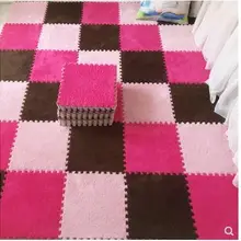 Замша сшивание ковер спальня полный милый прикроватный пол квадратный гостиная головоломки пены