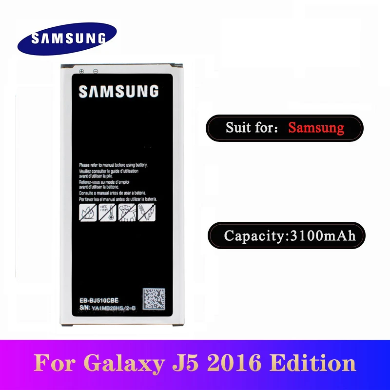 5pcs/lot High Quality EB BJ510CBE Battery For Samsung Galaxy J5 2016  Edition J510 J510FN J510F J510G EB BJ510CBC Bateria|Mobile Phone Batteries|  - AliExpress