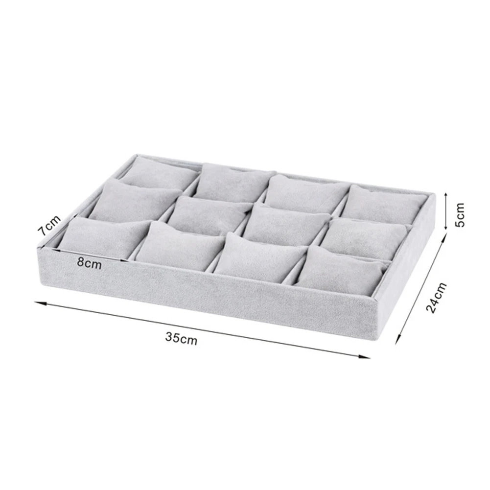 Display Holder Bedroom Ring Storage Dustproof Jewelry Box Organizer 12 Grid Desktop Earrings Decorations Protective Necklace