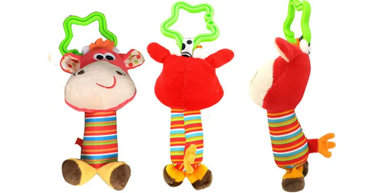 Новый дизайн детские погремушки колокольчики животных детские плюшевые игрушки высокое качество Newbron подарок животного Стиль Бесплатная