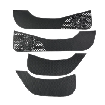 

for Tesla Model 3 Car Door Leather Anti Kick Carbon Fiber Protective Cover Auto Door Anti-Kick Anti-Dirty Pad Sticker 4Pcs