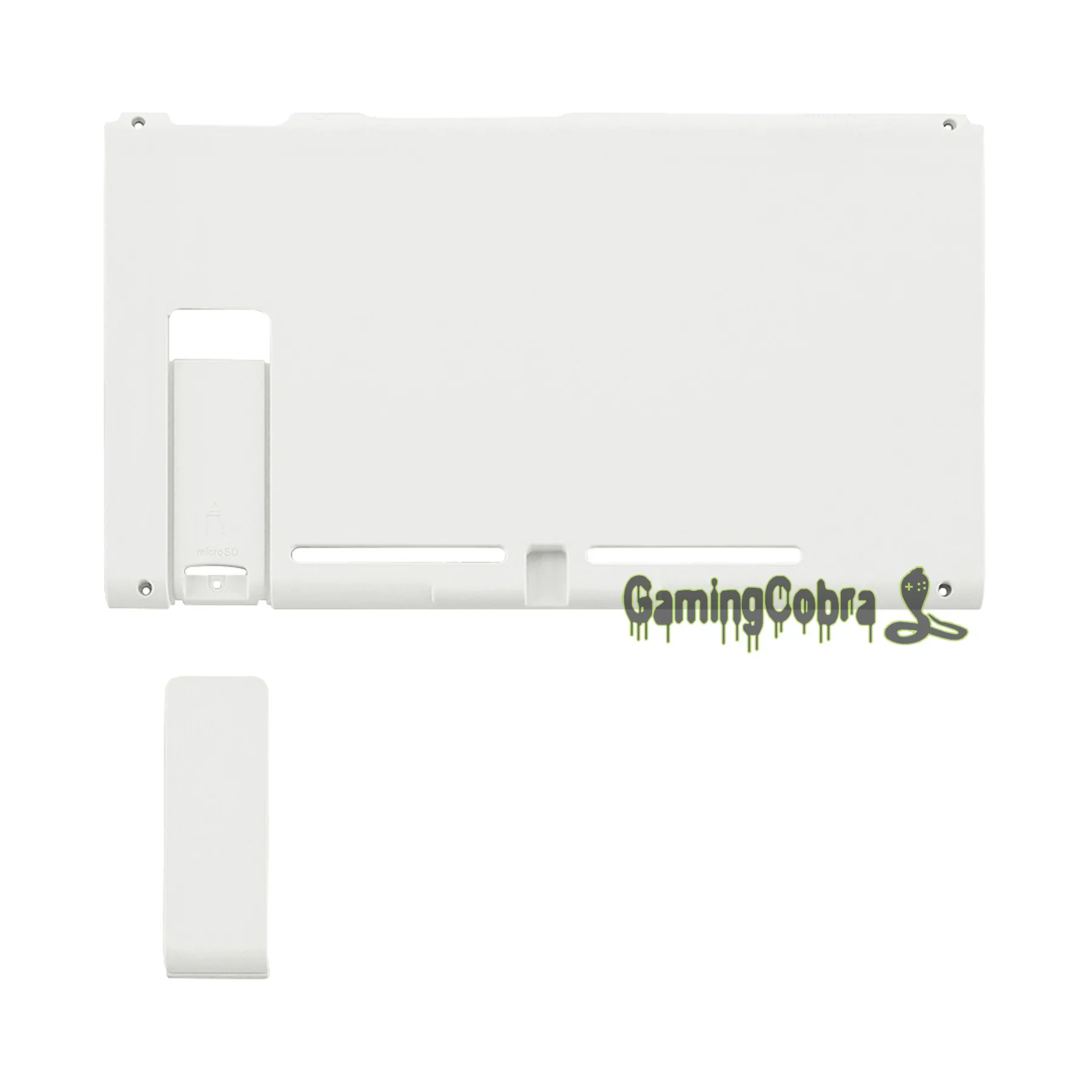 White Пользовательская консоль задняя пластина DIY Замена корпуса чехол для консоли nintendo Switch с подставкой - Цвет: White