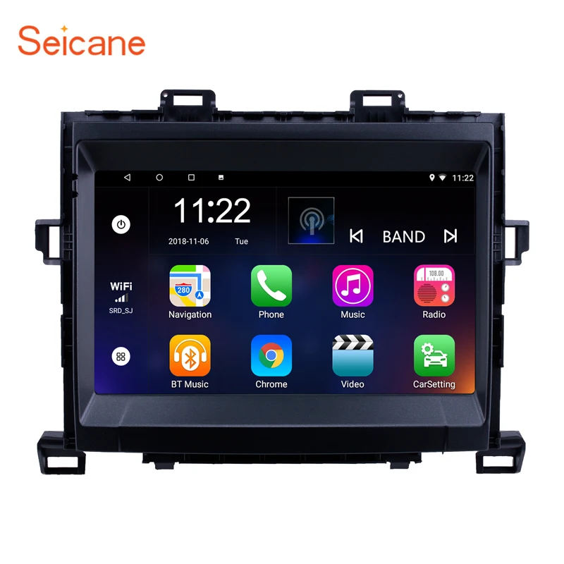 Seicane Android 10 0 четырехъядерный GPS Navi для 2008 2014 Toyota ALPHARD/Vellfire ANH20 8 дюймовый