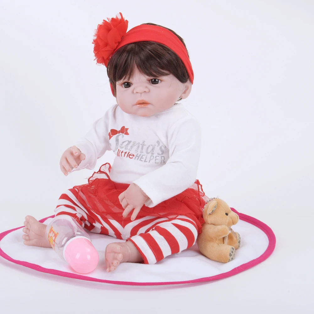 2" 55 см реалистичные полностью силиконовые куклы Reborn Baby Bebe, реалистичные куклы принцессы, детские игрушки для детей, рождественский подарок, модная Кукла Reborn