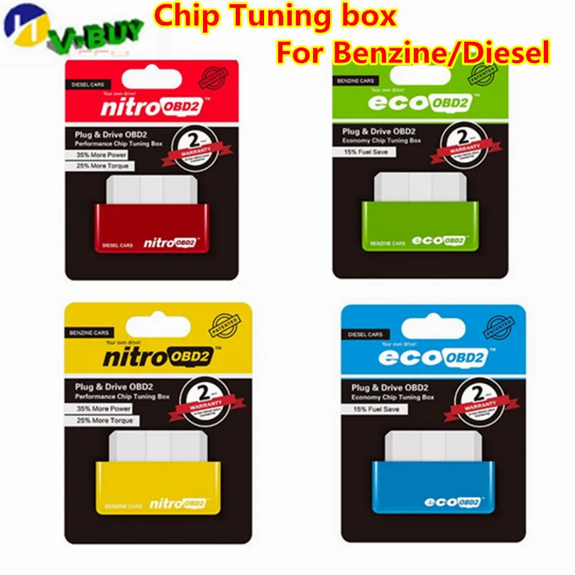5 шт. Nitro OBD2 Блок Настройки Eco OBD2 экономичный чип блок настройки OBD экономитель топлива для автомобиля Eco OBD2 для бензина/дизельных автомобилей экономии топлива