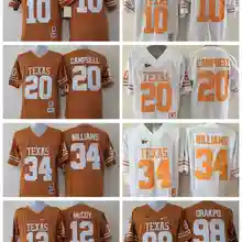 Stitiched, Texas Longhorns Vince Young Colt McCoy Эрл Кэмпбелл Рикки Вильямс Brian Orakpo Jersey