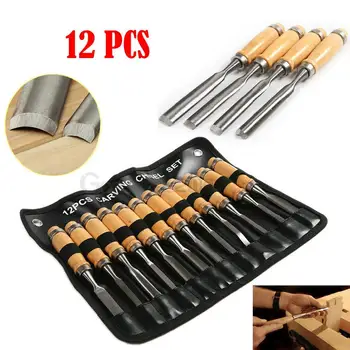 

HiMISS Manual Wood Carving Hand Chisel Tool Set Carpenters Woodworking Carving Chisel DIY Detailed Hand Tools