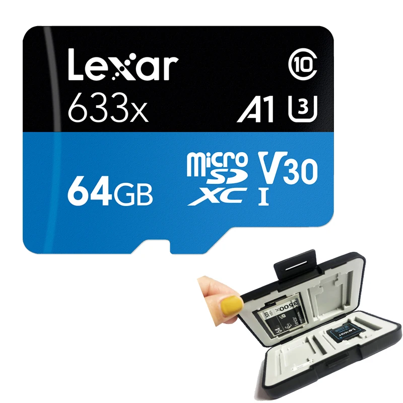 Оригинальный чехол для карты Lexar 512 ГБ 128 256 64 32 высокоскоростной 633x microSDHC SDXC UHS I до 95
