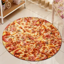 1 шт. 3D еда круглый коврик коврики еда 3D Забавный Коврик для пола для спальни