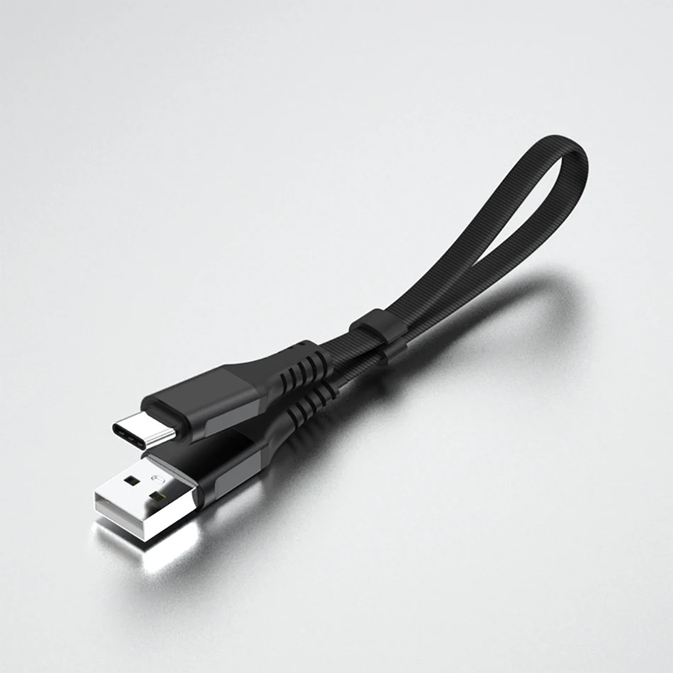 2.4A Быстрая зарядка портативный USB кабель type C Micro кабель нейлоновая оплетка type-C короткое USB зарядное устройство для samsung S9 S8 S7 0,3 м провод