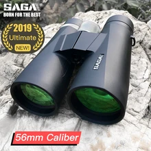 Saga binóculos de alta potência 8x 10x 12x56 telescópio calibre final ed lente para adultos caça acampamento observação aves ao ar livre ferramenta