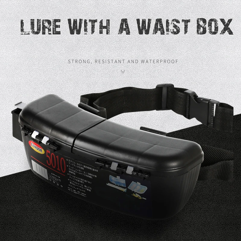 Fishing Lure Waist Box Multifunctional Portable Waterproof Plastic Tackle Organizer Belt | Спорт и развлечения