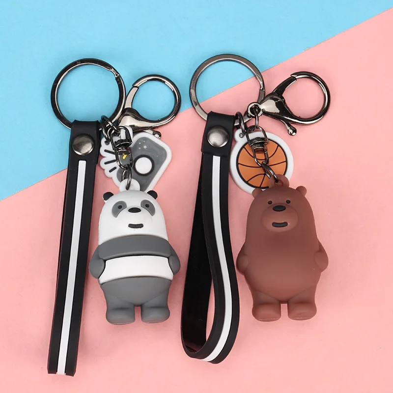 Корейский стиль мультфильм эпоксидный три медведя брелок кулон оставаться милым ребенок чуанг значение парный брелок для ключей сумка орнамент