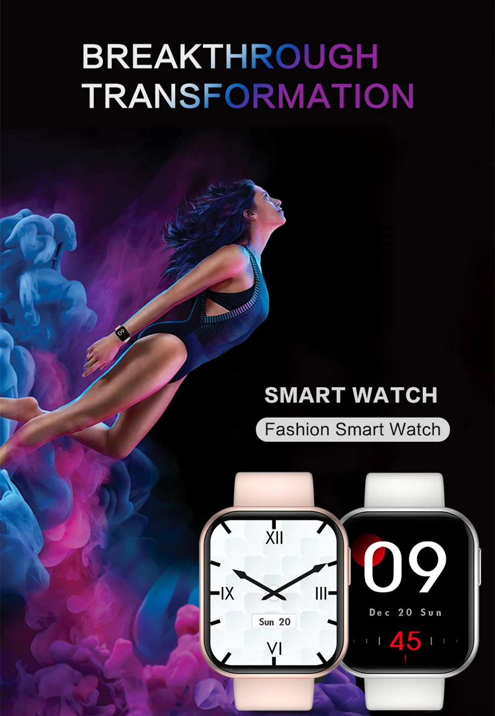 2021 New 1.69 Inch Smart Watch Men'S Sports Fitness Tracker Alarm Clock Heart Rate Sleep Monitoring Smartwatch Android Women